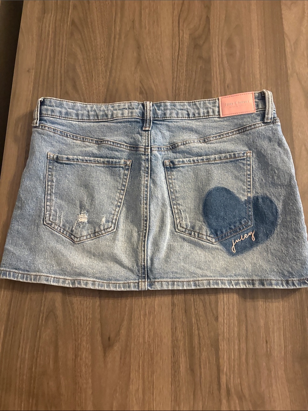 Juicy Couture Classic Light Blue Denim Mini Skirt